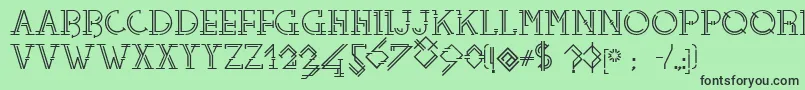 Telefono Font – Black Fonts on Green Background