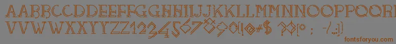 Telefono Font – Brown Fonts on Gray Background