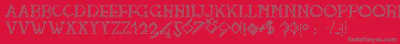 Telefono Font – Gray Fonts on Red Background