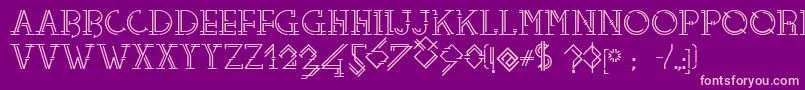 Telefono Font – Pink Fonts on Purple Background