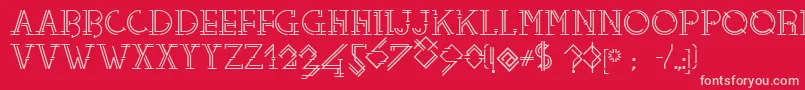Telefono Font – Pink Fonts on Red Background
