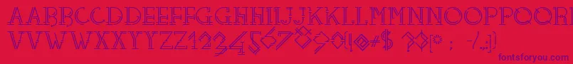 Telefono Font – Purple Fonts on Red Background
