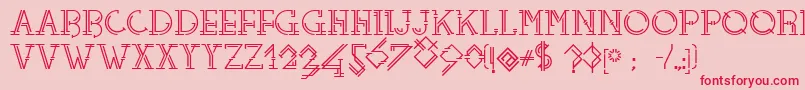 Telefono Font – Red Fonts on Pink Background