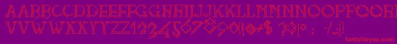 Telefono Font – Red Fonts on Purple Background