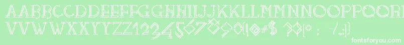 Telefono Font – White Fonts on Green Background