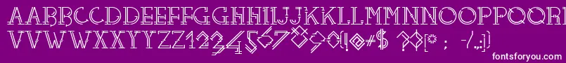 Telefono Font – White Fonts on Purple Background