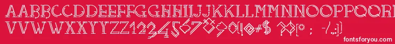 Telefono Font – White Fonts on Red Background