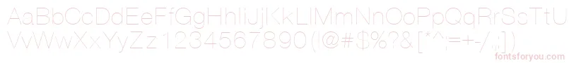 VantaThinPlain Font – Pink Fonts on White Background