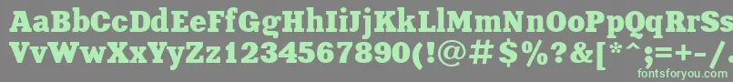 UkrainianxeniaBold Font – Green Fonts on Gray Background