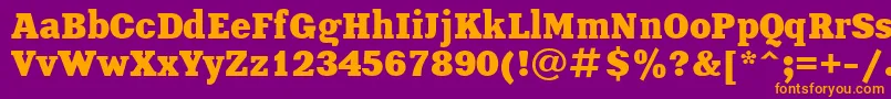 UkrainianxeniaBold Font – Orange Fonts on Purple Background