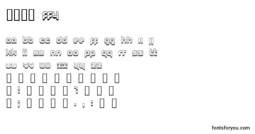 A fonte 0629 ffy – alfabeto, números, caracteres especiais