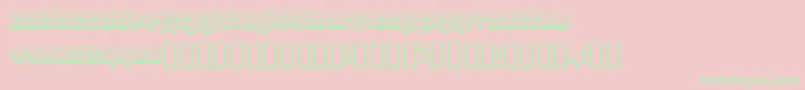 0629 ffy Font – Green Fonts on Pink Background