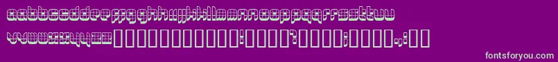 0629 ffy Font – Green Fonts on Purple Background