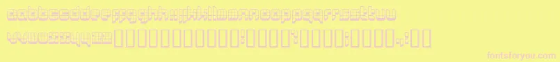 0629 ffy-Schriftart – Rosa Schriften auf gelbem Hintergrund