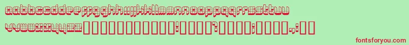 0629 ffy Font – Red Fonts on Green Background