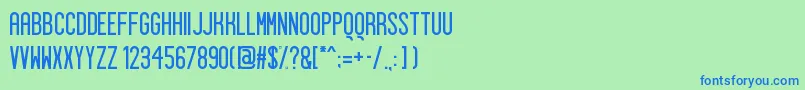 Sigward-Schriftart – Blaue Schriften auf grünem Hintergrund