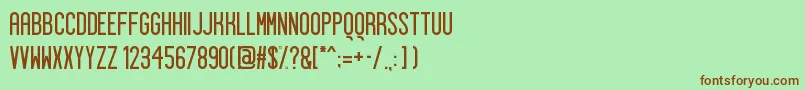 Sigward-Schriftart – Braune Schriften auf grünem Hintergrund