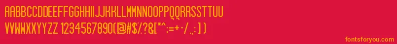 Sigward-fontti – oranssit fontit punaisella taustalla