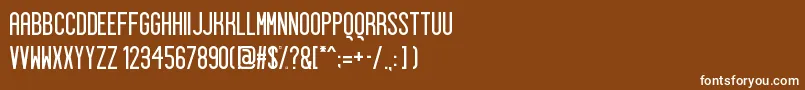 Sigward-Schriftart – Weiße Schriften auf braunem Hintergrund