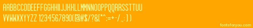 Sigward Font – Yellow Fonts on Orange Background