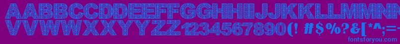 Batikdayakfont Font – Blue Fonts on Purple Background