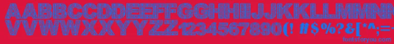 Batikdayakfont Font – Blue Fonts on Red Background