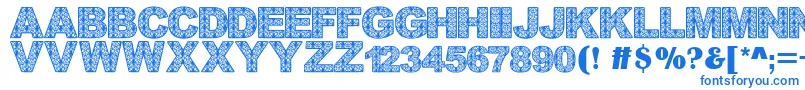 Batikdayakfont Font – Blue Fonts on White Background
