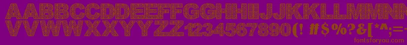 Batikdayakfont Font – Brown Fonts on Purple Background