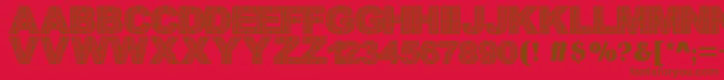 Police Batikdayakfont – polices brunes sur fond rouge