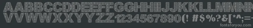 Batikdayakfont Font – Gray Fonts on Black Background