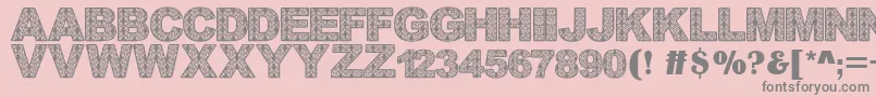 Batikdayakfont Font – Gray Fonts on Pink Background