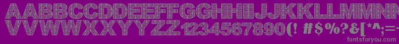 Batikdayakfont Font – Gray Fonts on Purple Background