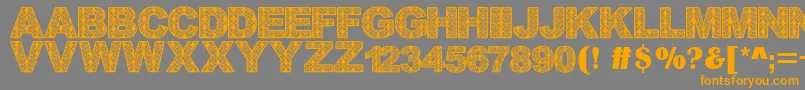 Batikdayakfont Font – Orange Fonts on Gray Background