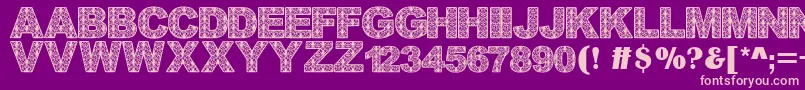 Batikdayakfont Font – Pink Fonts on Purple Background