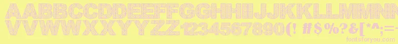 Batikdayakfont Font – Pink Fonts on Yellow Background