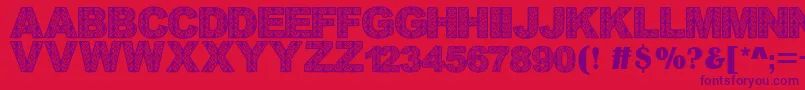 Batikdayakfont Font – Purple Fonts on Red Background