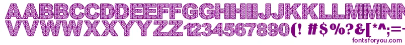 Batikdayakfont Font – Purple Fonts on White Background