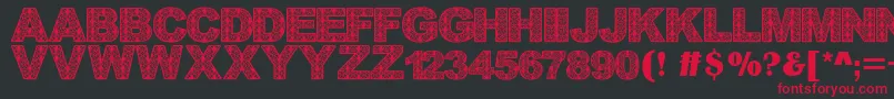 Batikdayakfont Font – Red Fonts on Black Background