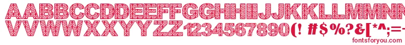 Batikdayakfont Font – Red Fonts on White Background