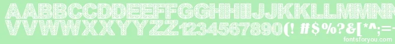 Batikdayakfont Font – White Fonts on Green Background