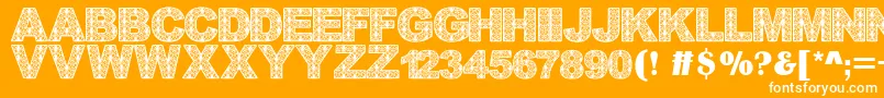 Batikdayakfont Font – White Fonts on Orange Background