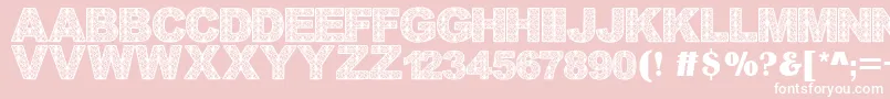 Batikdayakfont Font – White Fonts on Pink Background