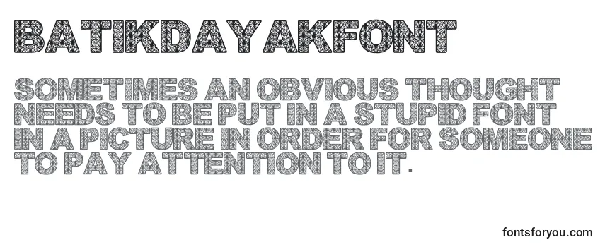 Review of the Batikdayakfont Font