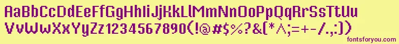 fuente MisterPixel16PtRegular – Fuentes Moradas Sobre Fondo Amarillo