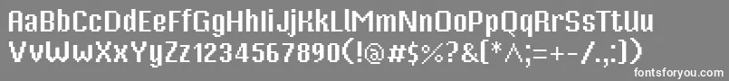 MisterPixel16PtRegular Font – White Fonts on Gray Background