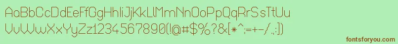 Octar017 Font – Brown Fonts on Green Background