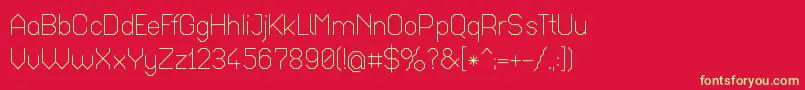 Octar017 Font – Yellow Fonts on Red Background