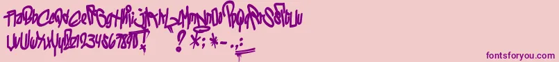 Шрифт LosVatosLocos – фиолетовые шрифты на розовом фоне