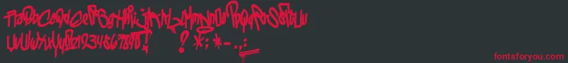LosVatosLocos Font – Red Fonts on Black Background