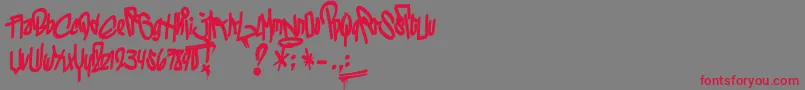 LosVatosLocos Font – Red Fonts on Gray Background
